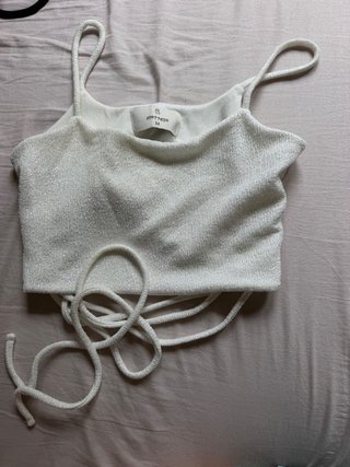 Top blanco brillante tirantes S