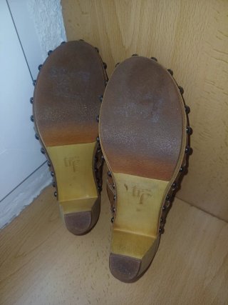 Zapatos Zara Marrones Tacón