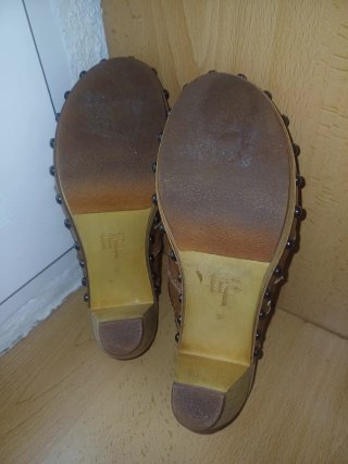 Zapatos Zara Marrones Tacón