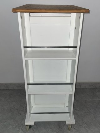 Carrito de cocina de madera con ruedas