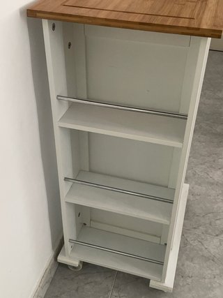 Carrito de cocina de madera con ruedas