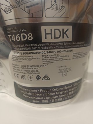 Tinta Epson T46D8 Negro 1100ml Sublimación