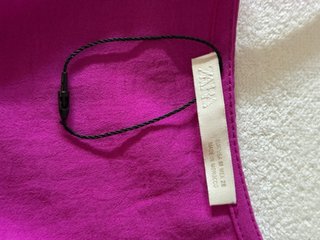 Vestido Zara Morado Botones y Cinturón