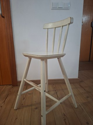 Silla infantil alta madera blanca Ikea
