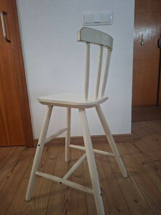 Silla infantil alta madera blanca Ikea