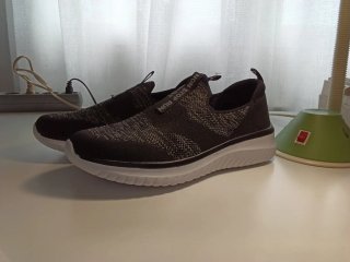 Zapatillas memory foarm mujer 39 negras/ gris