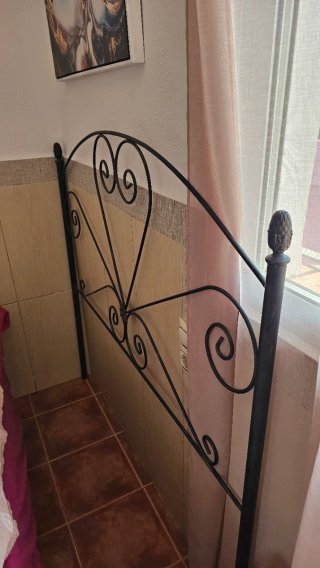 Cabecero Cama 135cm Metal Negro