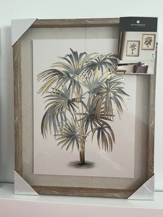 Set de 2 cuadros de árboles tropicales