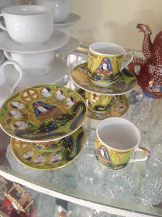 4 tazze caffè porcellana cinese
