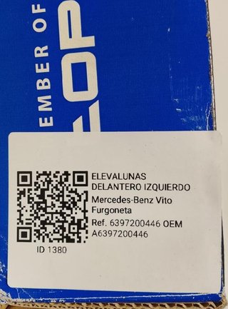 Elevalunas mercedes-benz a6397200446 vito 1380