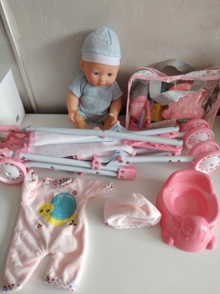 Playset de Muñeca con Cochecito