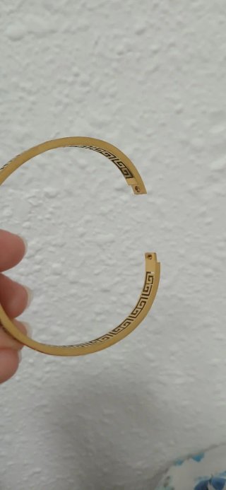 Pulsera Brazalete Dorado Inoxidable Estilo Griego