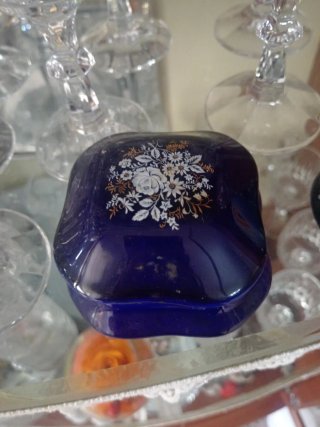 Cofanetto Limoges floreale blu