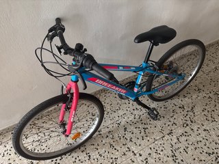 Bicicleta infantil breaker azul y rosa