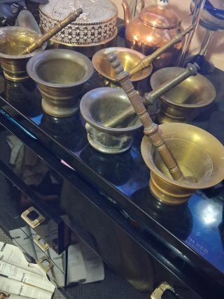 Lote de morteros antiguos de bronce