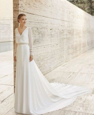 Vestido Novia Rosa Clara Elisem T38 Escote Corazón