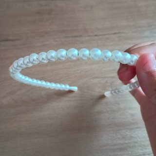 Conjunto 2 diademas de perlas y de corona