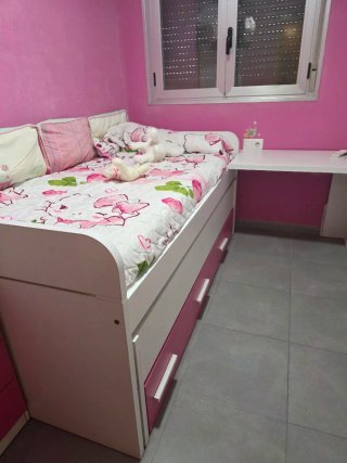 Cama nido infantil con escritorio de doble cama