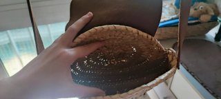 Bolso playero redondo de paja