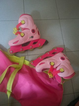 Patines rosas niña talla 32-34