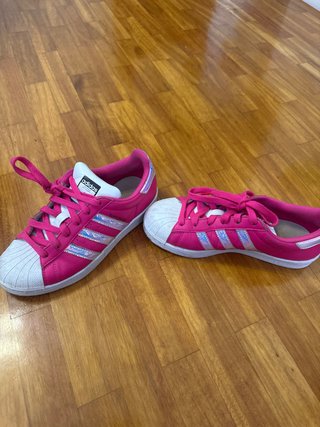 Zapatillas Adidas Superstar Rosa y Plata