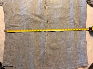 Camicia GANT misto lino verde/grigia L