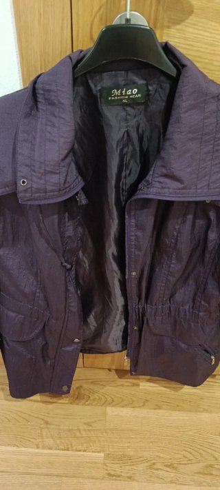 Chaqueta Morada Brillo Mujer XL Miao