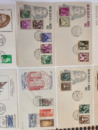 Lote de 12 sobres primer día España