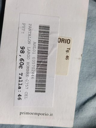 Pantalón caballero celeste Primo Emporio