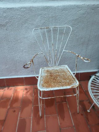 Silla de hierro estilo vintage