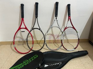 Lote 4 Raquetas Tenis + Fundas