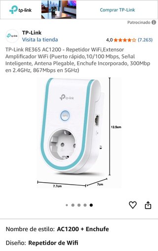 TP-Link RE365 AC1200 Repetidor WiFi