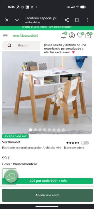 Escritorio Infantil Architect  Vertbaudet 4 unid
