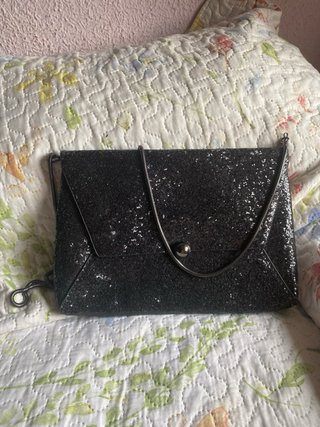 Bolso de fiesta Parfois negro lentejuelas