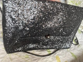 Bolso de fiesta Parfois negro lentejuelas