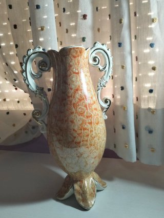 Vaso in ceramica del XIX secolo Enamorados