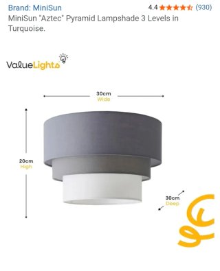 Lámpara textil turquesa y beige