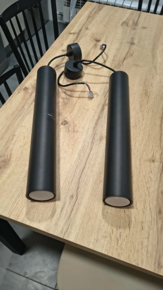 Focos LED cilíndricos negros (2 unidades)