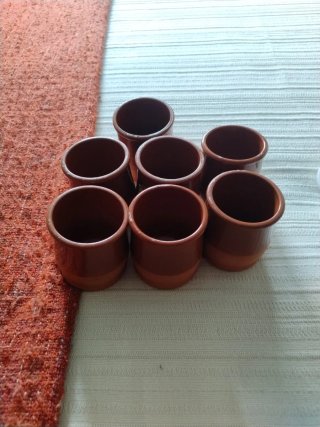 Vasos de Barro, botes pequeños, tazas, yourteras