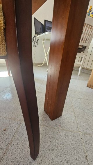 Mesa de comedor madera EXTENSIBLE y 4 sillas