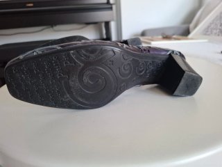 Zapatos de piel mujer grises/morados