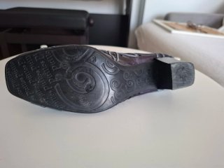 Zapatos de piel mujer grises/morados