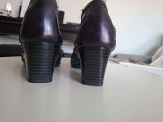 Zapatos de piel mujer grises/morados