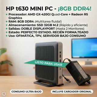 HP t630 Mini PC 8GB DDR4 SSD 32GB