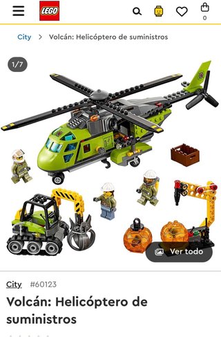 Lego City 60123 Volcán: Helicóptero de suministros