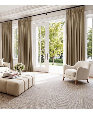 Cortinas de Terciopelo Beige 140x300 2 uds