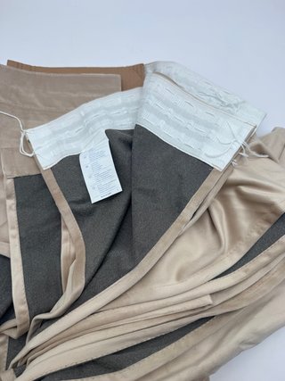 Cortinas de Terciopelo Beige 140x300 2 uds