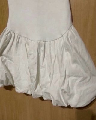 Vestido Zara Globo Blanco