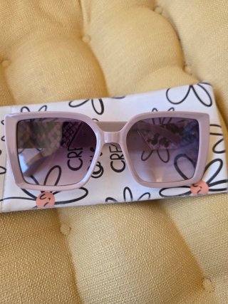 ​Gafas de sol oversize nude / rosa palo