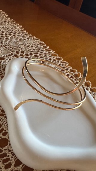 Bracciale Armcuff a onde color Oro
